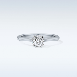 Stunning 1.13 CT Cathedral Solitaire Engagement Ring Featuring Cushion Moissanite