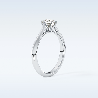 Stunning 1.13 CT Cathedral Solitaire Engagement Ring Featuring Cushion Moissanite