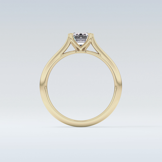 Stunning 1.02 CT Cathedral Solitaire Engagement Ring Featuring Emerald Moissanite