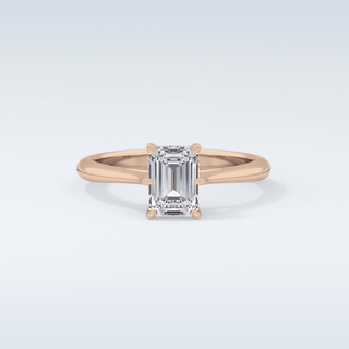 Stunning 1.02 CT Cathedral Solitaire Engagement Ring Featuring Emerald Moissanite