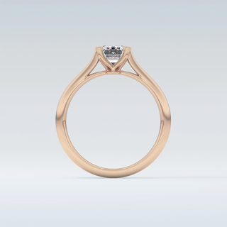 Stunning 1.02 CT Cathedral Solitaire Engagement Ring Featuring Emerald Moissanite
