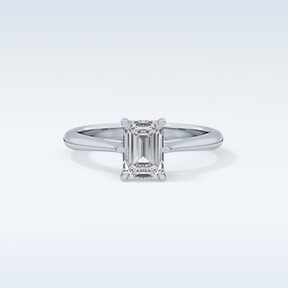 Stunning 1.02 CT Cathedral Solitaire Engagement Ring Featuring Emerald Moissanite