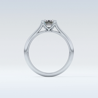 Stunning 1.02 CT Cathedral Solitaire Engagement Ring Featuring Emerald Moissanite