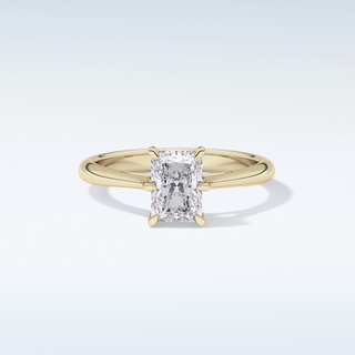 Stunning 1.21 CT Cathedral Solitaire Engagement Ring Featuring Radiant Moissanite