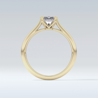 Stunning 1.21 CT Cathedral Solitaire Engagement Ring Featuring Radiant Moissanite