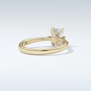 Stunning 1.21 CT Cathedral Solitaire Engagement Ring Featuring Radiant Moissanite