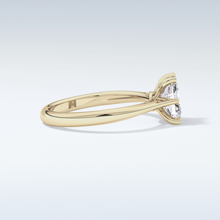 Stunning 1.21 CT Cathedral Solitaire Engagement Ring Featuring Radiant Moissanite