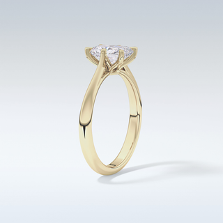 Stunning 1.21 CT Cathedral Solitaire Engagement Ring Featuring Radiant Moissanite