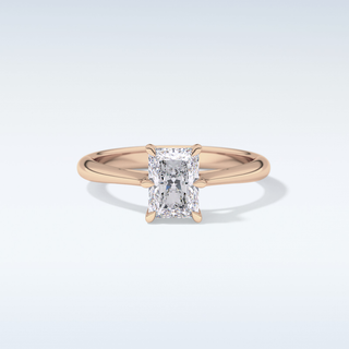 Stunning 1.21 CT Cathedral Solitaire Engagement Ring Featuring Radiant Moissanite