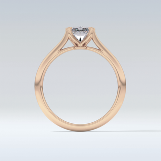 Stunning 1.21 CT Cathedral Solitaire Engagement Ring Featuring Radiant Moissanite