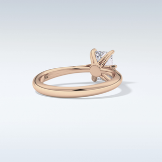 Stunning 1.21 CT Cathedral Solitaire Engagement Ring Featuring Radiant Moissanite