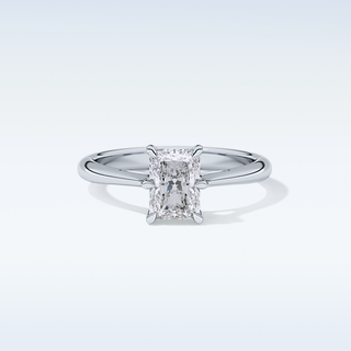 Stunning 1.21 CT Cathedral Solitaire Engagement Ring Featuring Radiant Moissanite