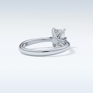Stunning 1.21 CT Cathedral Solitaire Engagement Ring Featuring Radiant Moissanite