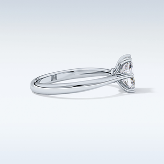Stunning 1.21 CT Cathedral Solitaire Engagement Ring Featuring Radiant Moissanite