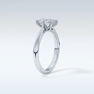 Stunning 1.21 CT Cathedral Solitaire Engagement Ring Featuring Radiant Moissanite