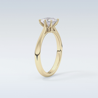 Stunning 1.04 CT Cathedral Solitaire Engagement Ring Featuring Princess Moissanite