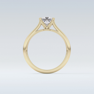 Stunning 1.04 CT Cathedral Solitaire Engagement Ring Featuring Princess Moissanite