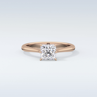 Stunning 1.04 CT Cathedral Solitaire Engagement Ring Featuring Princess Moissanite