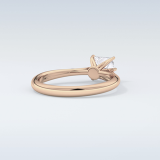 Stunning 1.04 CT Cathedral Solitaire Engagement Ring Featuring Princess Moissanite