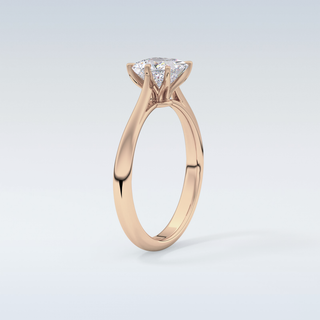 Stunning 1.04 CT Cathedral Solitaire Engagement Ring Featuring Princess Moissanite