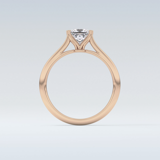 Stunning 1.04 CT Cathedral Solitaire Engagement Ring Featuring Princess Moissanite