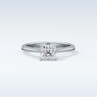 Stunning 1.04 CT Cathedral Solitaire Engagement Ring Featuring Princess Moissanite