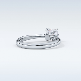 Stunning 1.04 CT Cathedral Solitaire Engagement Ring Featuring Princess Moissanite