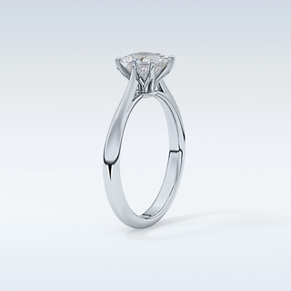 Stunning 1.04 CT Cathedral Solitaire Engagement Ring Featuring Princess Moissanite