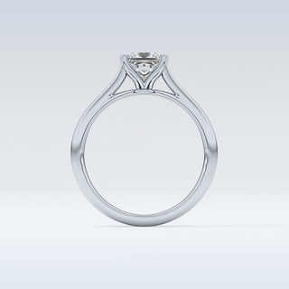 Stunning 1.04 CT Cathedral Solitaire Engagement Ring Featuring Princess Moissanite