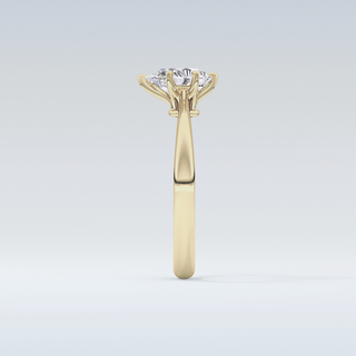 Stunning 0.93 CT Cathedral Solitaire Engagement Ring Featuring Pear Moissanite