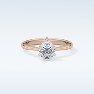 Stunning 0.93 CT Cathedral Solitaire Engagement Ring Featuring Pear Moissanite