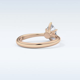 Stunning 0.93 CT Cathedral Solitaire Engagement Ring Featuring Pear Moissanite