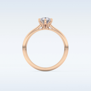Stunning 0.93 CT Cathedral Solitaire Engagement Ring Featuring Pear Moissanite