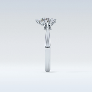 Stunning 0.93 CT Cathedral Solitaire Engagement Ring Featuring Pear Moissanite