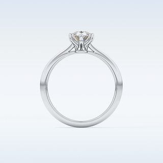 Stunning 0.93 CT Cathedral Solitaire Engagement Ring Featuring Pear Moissanite