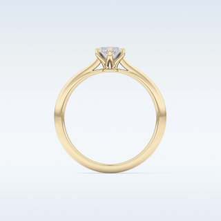 Stunning 0.82 CT Cathedral Solitaire Engagement Ring Featuring Marquise Moissanite