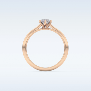 Stunning 0.82 CT Cathedral Solitaire Engagement Ring Featuring Marquise Moissanite