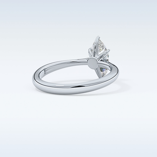 Stunning 0.82 CT Cathedral Solitaire Engagement Ring Featuring Marquise Moissanite