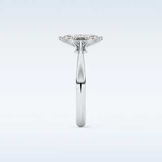 Stunning 0.82 CT Cathedral Solitaire Engagement Ring Featuring Marquise Moissanite