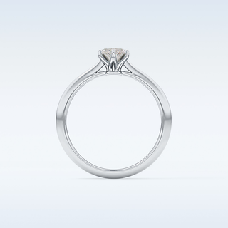 Stunning 0.82 CT Cathedral Solitaire Engagement Ring Featuring Marquise Moissanite