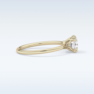 1.03 CT Solitaire & Double Prongs Engagement Ring Featuring Round Moissanite