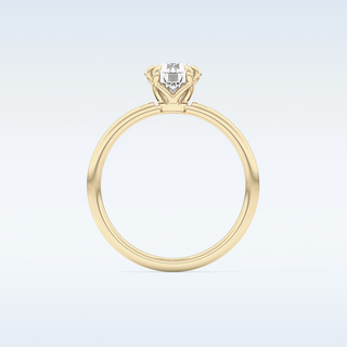 1.03 CT Solitaire & Double Prongs Engagement Ring Featuring Round Moissanite