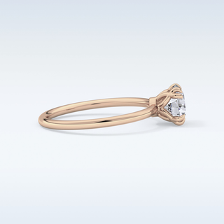1.03 CT Solitaire & Double Prongs Engagement Ring Featuring Round Moissanite