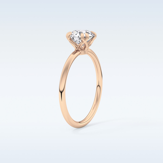 1.03 CT Solitaire & Double Prongs Engagement Ring Featuring Round Moissanite