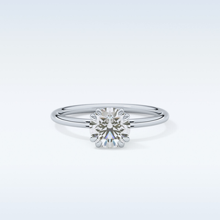 1.03 CT Solitaire & Double Prongs Engagement Ring Featuring Round Moissanite