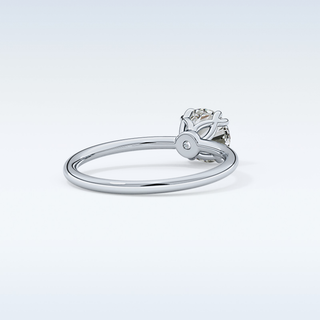 1.03 CT Solitaire & Double Prongs Engagement Ring Featuring Round Moissanite