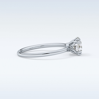 1.03 CT Solitaire & Double Prongs Engagement Ring Featuring Round Moissanite