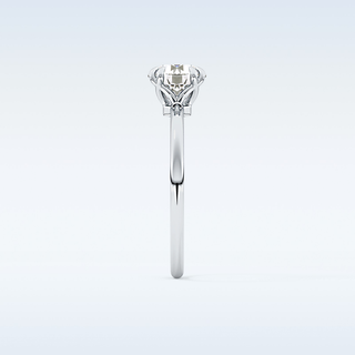 1.03 CT Solitaire & Double Prongs Engagement Ring Featuring Round Moissanite