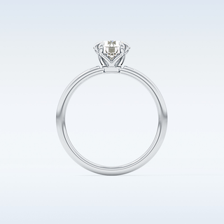 1.03 CT Solitaire & Double Prongs Engagement Ring Featuring Round Moissanite