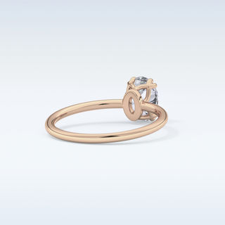 0.93 CT Solitaire & Double Prongs Engagement Ring Featuring Oval Moissanite